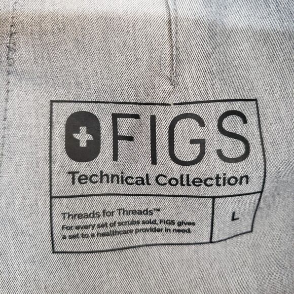 Figs Technical Collection Scrub Pants Size Large Gray Medical Uniform Nurse - Picture 3 of 7